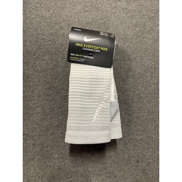 𝅺nike Everyday Max Dri-Fit Cushioned Crew Socks Size: Medium 6-8 Color: Multi - Picture 1 of 9